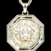 High Shine 10KT Yellow Gold Octagonal Lion's Head Pendant on 10KT 20" Rope Chain