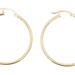 Women's Classic 10KT Yellow Gold High Shine 1 1/4" Medium Hoop Earrings - 1.9g