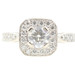 1.15 ctw Princess & Round Diamond 14KT White Gold Square Halo Engagement Ring