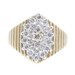 Women's Openwork 0.78 Ctw Round Diamond Marquise Cluster 10KT Yellow Gold Ring