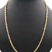 Classic Heavy 10KT Yellow Gold 4.4mm High Shine Rope Chain Necklace 24" - 25.68g
