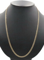 Classic High Shine 10KT Yellow Gold 4.6mm Curb Link Chain Necklace 25" - 12.60g
