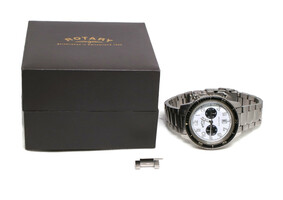 Rotary Ocean Avenger Men's Chronograph Wristwatch Quartz Stainless Steel w/ Box