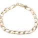 6" Elongated Rectangle Curb Link Tri-Color 14KT Gold Bracelet - 2.30 Grams  
