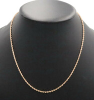 High Shine 14KT Rose Gold 2.4mm Wide Classic Rope Chain Necklace 20" - 9.76g