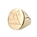 Estate Heavy 14KT Yellow Gold 22.4mm Wide Wolf Engraved Signet Ring - 21.5g 