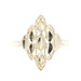 Women's High Shine 18KT Yellow Gold Diamond Cut Statement Ring Size 6 7/8 - 2.1g