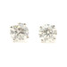 Stunning 10KT White Gold High Shine 1.0 ctw Round Diamond Stud Earrings - 0.8g