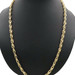 Elongated 10KT Yellow Gold Quadruple Link Rolo Chain Necklace 26.5" - 21.26g