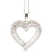 10KT White Gold 1.36 ctw Round & Baguette Channel Set Diamond Heart 21" Necklace