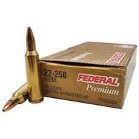 Federal Premium 22-250 Rem 55gn Boat-Tail Hollow Point Hunting Ammo (20rnds)