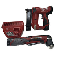 Milwaukee 3/8 in. Right Angle Drill & 23-Gauge Lithium-Ion Cordless Pin Nailer 