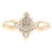 Women's Estate 10KT Yellow Gold 0.25 ctw Round Diamond Marquise Cluster Ring