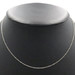 Women's High Shine 14KT White Gold Thin Curb Link 16" 1.2mm Wide Necklace 1.0g