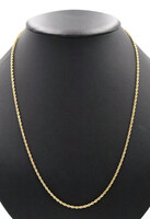 Classic 18KT Yellow Gold 2.4mm Wide Heavy Rope Chain Necklace 23.5" - 12.08g