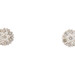 18KT White Gold 0.45 ctw Round Diamond Classic Flower Cluster Earrings - 0.9g 