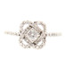 Women's 10KT White Gold 0.67 ctw Round Diamond 9.8mm Knot Style Engagement Ring