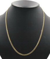 High Shine 10KT Yellow Gold 3.7mm Wide Classic Curb Link Necklace 22" - 8.44g