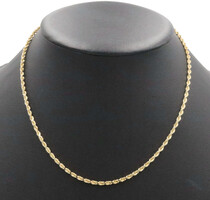 High Shine 14KT Yellow Gold 2.7mm Wide Classic Rope Chain Necklace 18" - 8.91g