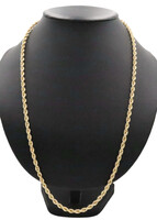 Classic 14KT Yellow Gold 4.8mm Wide Heavy Rope Chain Necklace 28.5" - 20.60g