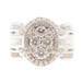 2.00 ctw Oval Cluster 2.30 ctw Round & Baguette Halo Cluster Engagement Ring 