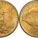 1908 $20 No Motto (Regular Strike) St. Gaudens Gold Coin