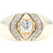 Men's Estate 0.68 Ctw Round Cut Diamond 10KT Yellow Gold Statement Ring Size 15