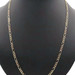 High Shine Diamond Cut 14KT Tri-Color Gold 4.3mm Figaro Chain Necklace 25" - 13g