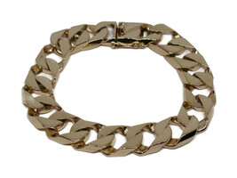  Men's 14K Yellow Gold 98.5g Large Curb Link Bracelet GLC 9-1/2 Inch 