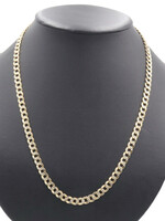 Classic Diamond-Cut 10KT Yellow Gold 6.5mm Estate Curb Link Necklace 23" - 15.4g