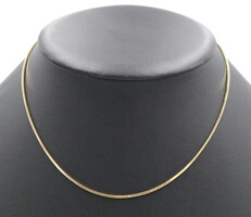 High Shine 14KT Yellow Gold 1.2mm Wide Classic Snake Chain Necklace 16" - 6.26g