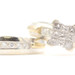 Estate 0.85 ctw Princess & Round Cut Diamond Two Tone 14KT Gold Wedding Ring Set