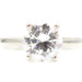 Women's Solitaire 3.20 Ct Round Cut CZ 14KT White Gold Engagement Ring - 3.17g