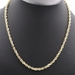 High Shine 10KT Yellow Gold 4.1mm Wide Classic Rope Chain Necklace 21" - 7.90g