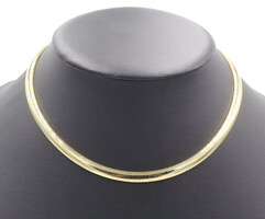 Estate 16.5" Heavy 14KT Yellow Gold 5.9mm Omega Necklace by Aurafin - 37.5 Grams