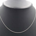 Classic 1mm Wide 14KT White Gold Wheat Chain Necklace 585 Italy 17" - 2.26g