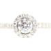 Women's 0.92 Ctw Round Lab-Grown Diamond 14KT Gold Half-Eternity Halo Ring 2.9g