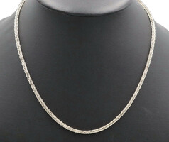 Women's 20" Estate 925 Sterling Silver 3.5mm Wheat Chain by Arguron Italy 21.2g