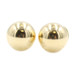 Women's High Shine 14KT Yellow Gold 7.8mm Wide Ball Bead Stud Earrings - 0.54g