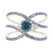 Le Vian 2.0 ctw Demin Round Blue Topaz and Sapphire Ombré Ring 14KT White Gold