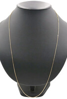 High Shine 14KT Yellow Gold 1mm Thin Box Chain Necklace by Milor 28.5" - 4.17g