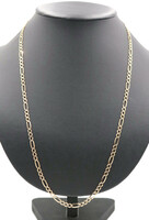 Classic 14KT Yellow Gold High Shine Figaro Chain 27" Necklace 4.4mm - 14.04g