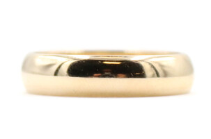 Classic 5mm Wide 14KT Yellow Gold High Shine Plain Wedding Band Ring Size 9 5.5g