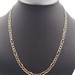 High Shine 10KT Rose Gold 5.6mm Semi-Hollow Figaro Chain Necklace 22.5" - 8.16g