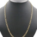 Classic Semi-Hollow 14KT Yellow Gold 5.4mm Figaro Chain Necklace 24" - 8.16g