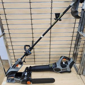 "Green dot" Spartan Combo Kit Chainsaw Blower & Weedeater electric 