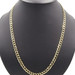 Heavy High Shine 14KT Yellow Gold 6.9mm Concave Curb Link Necklace 24" by YGI