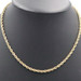 Classic 10KT Yellow Gold 3.7mm Wide 18.5" High Shine Rope Necklace - 5.5 Grams 