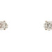 GSL 14KT White Gold High Shine 0.77 ctw Princess Cut Diamond Stud Earrings