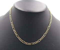 Classic High Shine 10KT Yellow Gold 5.4mm Figaro Chain Necklace 18" by RCI 